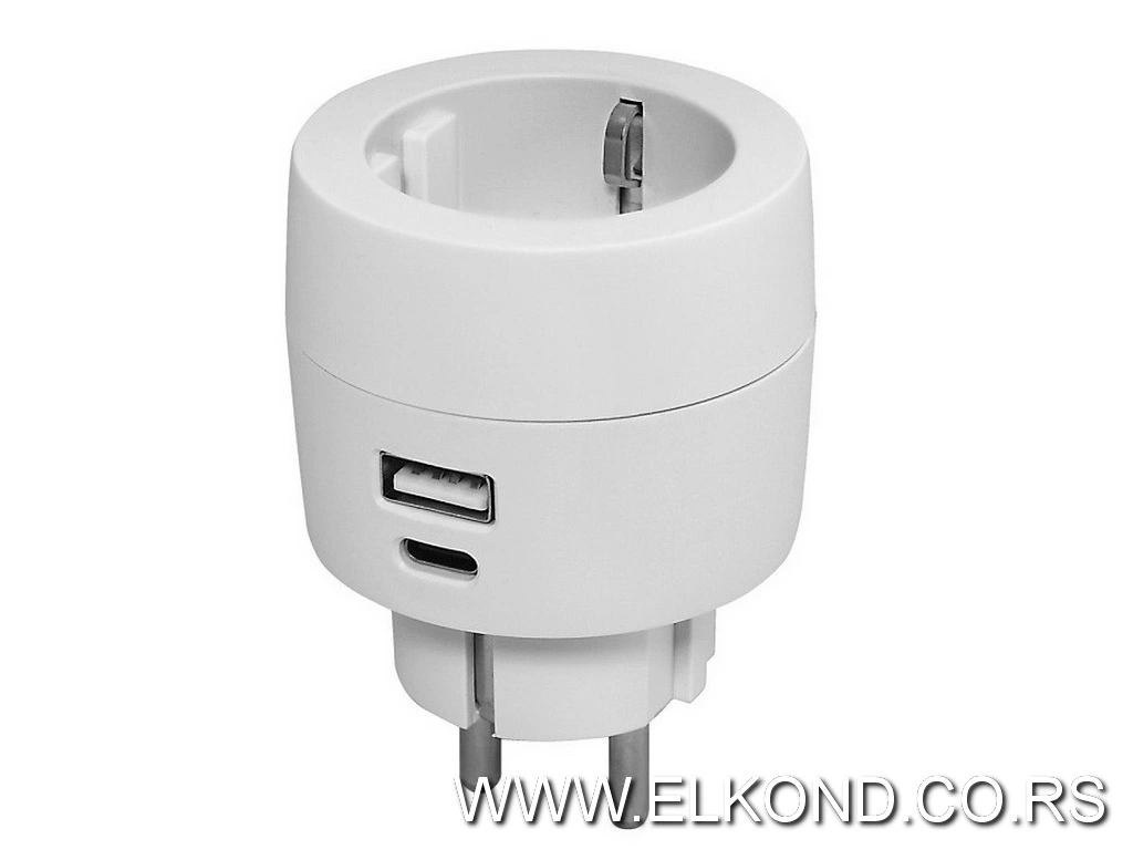 Priključnica sa USB punjačem A+C COMMEL